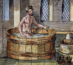 Arquímedes se inspiró en el agua que desalojaba su bañera.