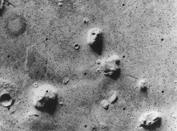 Cara humana en la región marciana de Cydonia