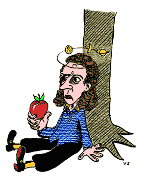 Newton cayó en la gravedad al caerle la manzana (leyenda urbana).
